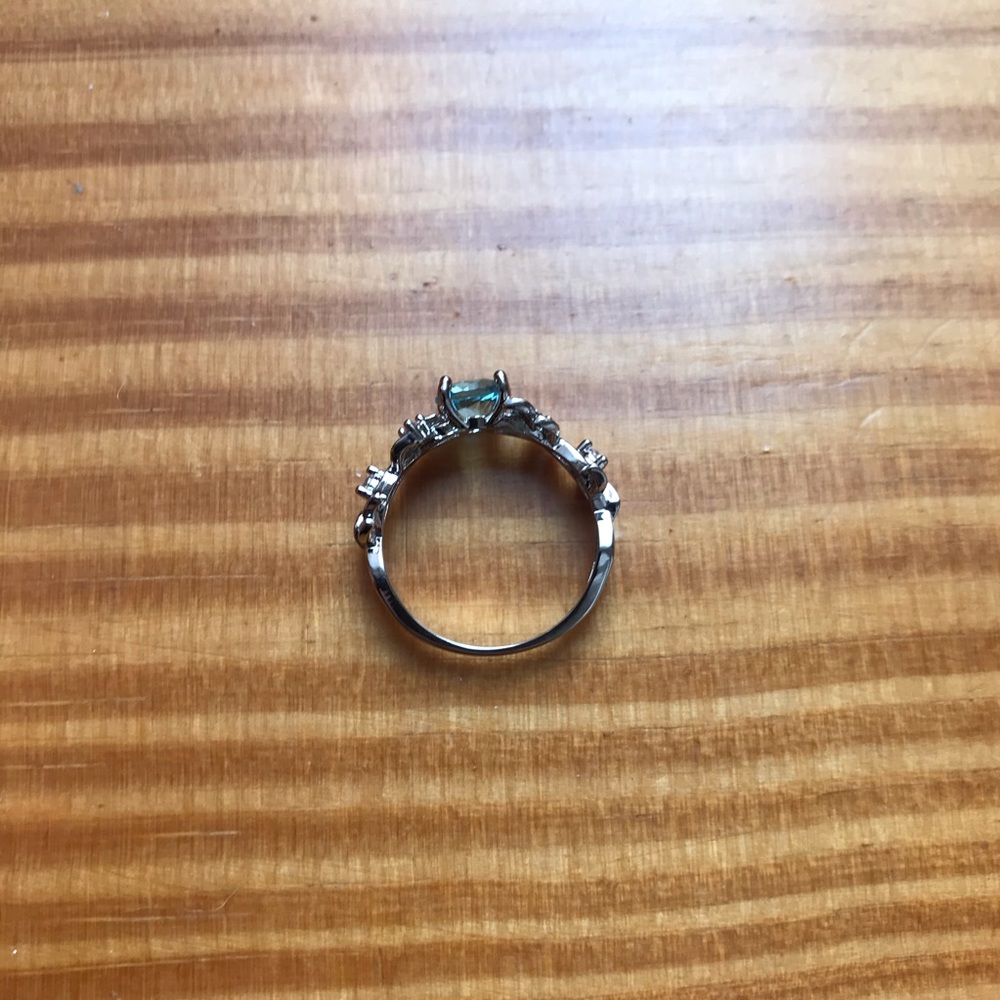 Aquamarine floral ring - Picture 7 of 10